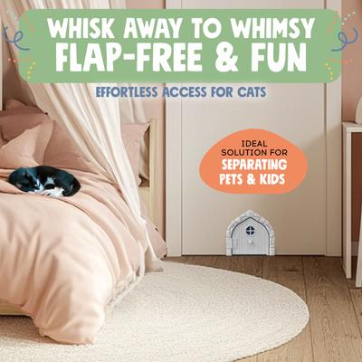 Show full view: Purrfect Portal Fairy Plastic Interior Cat Door, White, Large slide 5 of 7