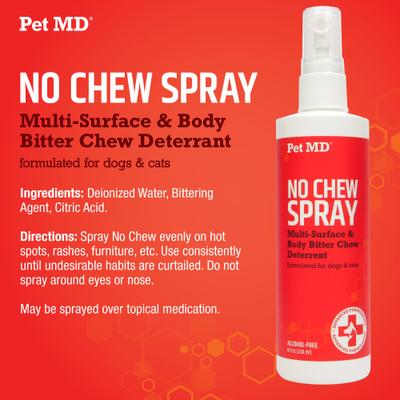 Show full view: Pet MD No Chew Dog & Cat Deterrent Spray, 8-fl oz slide 5 of 6