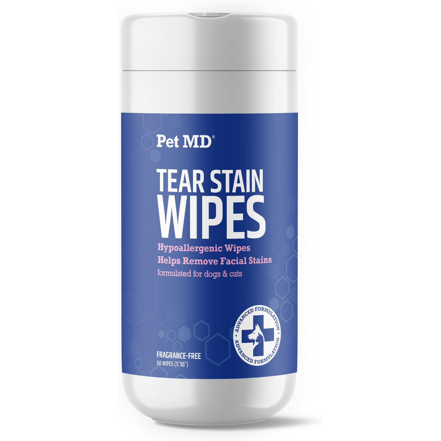 Pet MD Dog Tear Stain Remover Wipes, 60 count
