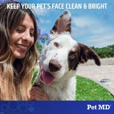 Show full view: Pet MD Dog Tear Stain Remover Wipes, 60 count slide 4 of 6