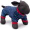 Show in main carousel: The Worthy Dog Christmas Polyster Ski Pullover Dog Pajamas, Navy, X-Large slide 2 of 3