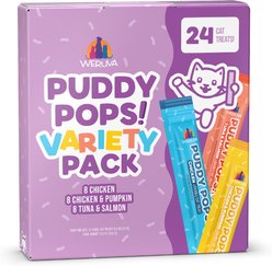 Weruva Puddy Pops Variety Pack Lickable Cat Treat, 24 count