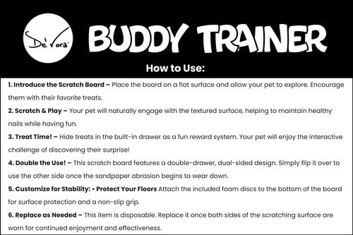 Show full view: De' Vora Buddy Trainer Nail Scratch Board Dog Nail File slide 7 of 10