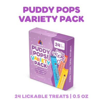 Show full view: Weruva Puddy Pops Variety Pack Lickable Cat Treat, 24 count slide 3 of 11