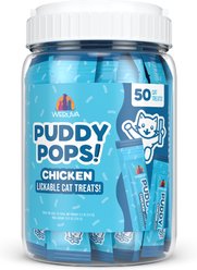Weruva Puddy Pops Chicken Grain-Free Lickable Cat Treats, 0.5-oz tube, 50 count
