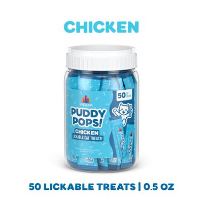 Show full view: Weruva Puddy Pops Chicken Grain-Free Lickable Cat Treats, 0.5-oz tube, 50 count slide 3 of 11