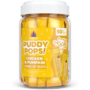 Weruva Puddy Pops Chicken & Pumpkin Grain-Free Lickable Cat Treats, 0.5-oz tube, 50 count