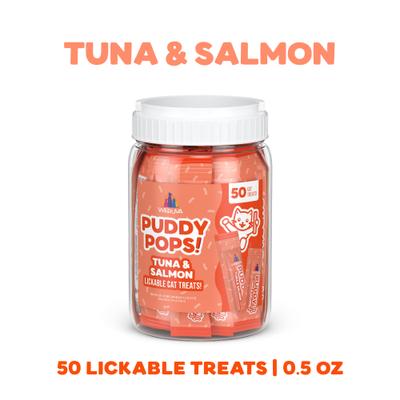 Show full view: Weruva Puddy Pops Tuna & Salmon Grain-Free Lickable Cat Treats, 0.5-oz tube, 50 count slide 3 of 11