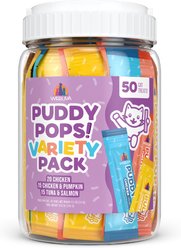 Weruva Puddy Pops Variety Pack Lickable Cat Treat, 50 count