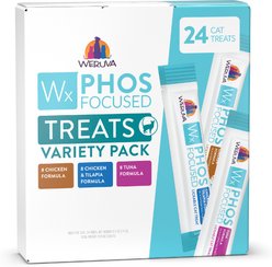 Weruva Wx Phos Focused Variety Pack Lickable Cat Treat, 24 count