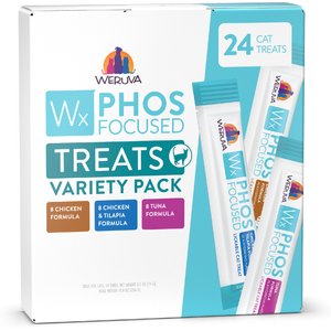Weruva Wx Phos Focused Variety Pack Lickable Cat Treat, 24 count