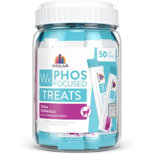 Weruva Wx Phos Focused Tuna Formula Grain-Free Lickable Cat Treats, 0.5-oz tube, 50 count