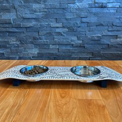 Funky Flies Doodlescape SkateBowls Stainless Steel Elevated Cat Bowl, 3-cup slide 2 of 9