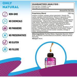 Beloved Pets 21-in-1 Multivitamin Liquid with Glucosamine & Cranberry for Overall Wellness Support in Dogs & Cats, 60 mL