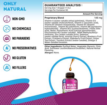 Show full view: Beloved Pets 21-in-1 Multivitamin Liquid with Glucosamine & Cranberry for Overall Wellness Support in Dogs & Cats, 60 mL slide 7 of 10
