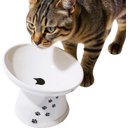 Necoichi Tilted Stress Free Raised Cat Food Bowl, 2 cup, Cat