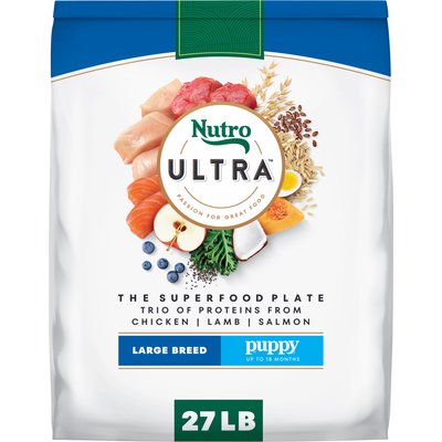 Nutro Nutro Ultra Puppy Large Breed High Protein Trio of Proteins Chicken, Lamb & Salmon Dry Dog Food, 27-lb bag