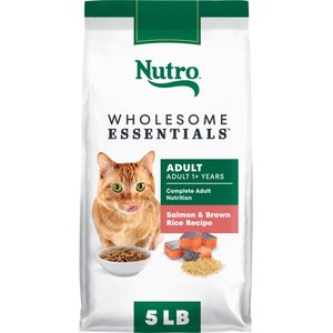 Nutro Wholesome Essentials Salmon & Brown Rice Recipe Dry Cat Food, 5-lb bag