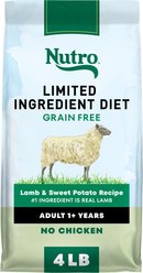 Nutro Limited Ingredient Diet Adult Sensitive Support with Real Lamb & Sweet Potato Grain-Free Dry Dog Food, 4-lb bag