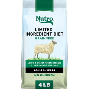 Nutro Limited Ingredient Diet Adult Sensitive Support with Real Lamb & Sweet Potato Grain-Free Dry Dog Food, 4-lb bag