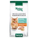 Nutro Wholesome Essentials Chicken & Brown Rice Recipe Indoor Dry Cat Food, 14-lb bag