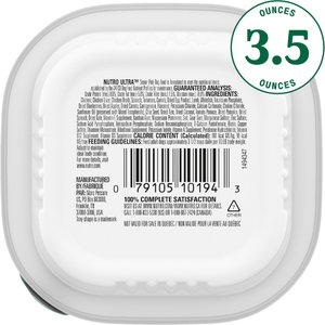 Nutro Ultra Grain-Free Trio Protein Chicken, Lamb & Whitefish Pate with Superfoods Senior Wet Dog Food Trays, 3.5-oz tray, case of 24