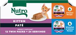 Nutro Perfect Portions Kitten Variety Pack Pate Wet Cat Food, 2.6-oz, case of 12 twin-packs