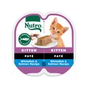 Nutro Perfect Portions Kitten Whitefish & Salmon Recipe Pate Wet Cat Food, 2.6-oz tray, case of 24 twin-packs