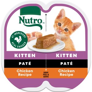 Nutro Perfect Portions Kitten Chicken Recipe Pate Wet Cat Food, 2.6-oz, case of 24 twin-packs