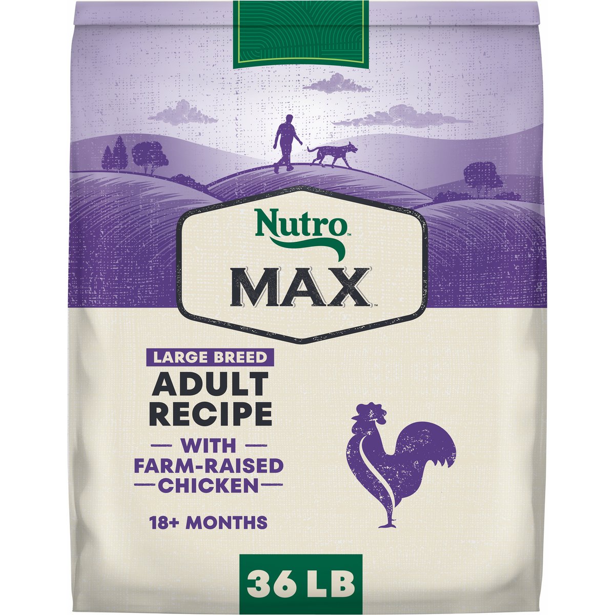 Nutro Max Adult Large Breed Farm-Raised Chicken Recipe Natural Dry Dog Food, 36-lb bag