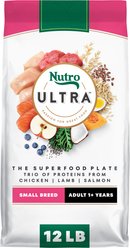 Nutro Ultra Adult Small Breed Trio of Proteins High Protein Chicken, Lamb & Salmon Dry Dog Food, 12-lb bag