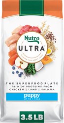 Nutro Ultra Adult Small Breed High Protein Trio of Proteins Chicken, Lamb & Salmon Dry Dog Food, 3.5-lb bag