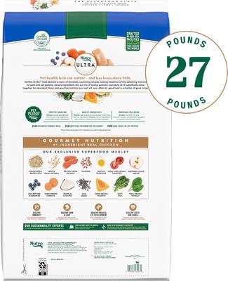 Show full view: Nutro Ultra Puppy Large Breed High Protein Trio of Proteins Chicken, Lamb & Salmon Dry Dog Food, 27-lb bag slide 3 of 11