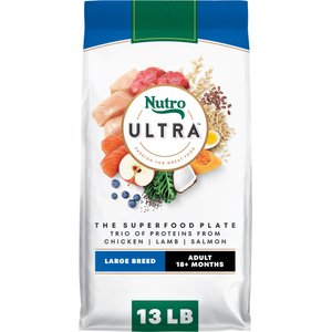 Nutro Ultra Adult Large Breed High Protein Trio of Proteins Chicken, Lamb & Salmon Dry Dog Food, 13-lb bag
