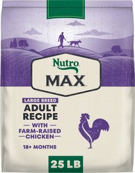 Nutro Max Adult Large Breed Farm-Raised Chicken Recipe Natural Dry Dog Food, 25-lb bag