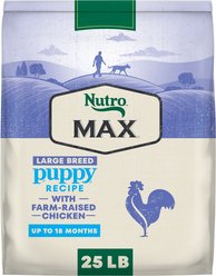 Nutro Max Puppy Large Breed Farm-Raised Chicken Recipe Natural Dry Dog Food, 25-lb bag