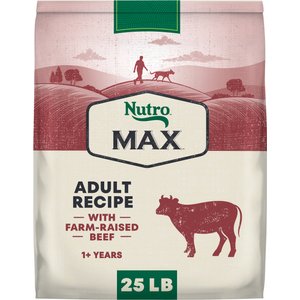 Nutro Max Adult Farm-Raised Beef Recipe Natural Dry Dog Food, 25-lb bag