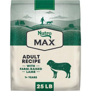 Nutro Max Adult Farm-Raised Lamb Recipe Natural Dry Dog Food, 25-lb bag