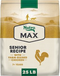 Nutro Max Senior Farm-Raised Chicken Recipe Natural Dry Dog Food, 25-lb bag