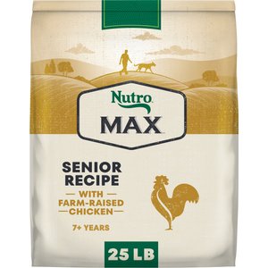 Nutro Max Senior Farm-Raised Chicken Recipe Natural Dry Dog Food, 25-lb bag