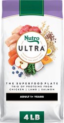 Nutro Ultra Adult High Protein Trio of Proteins Chicken, Lamb & Salmon Dry Dog Food, 4-lb bag