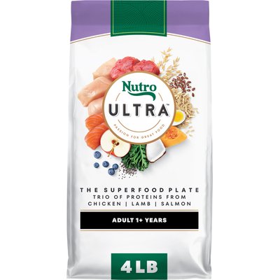 Nutro Nutro Ultra Adult High Protein Trio of Proteins Chicken, Lamb & Salmon Dry Dog Food, 4-lb bag