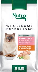 Nutro Wholesome Essentials Chicken, Rice & Peas Recipe Sensitive Dry Cat Food, 5-lb bag