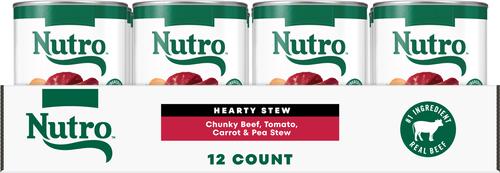 NUTRO Hearty Stew Adult Chunky Beef, Tomato, Carrot & Pea Canned