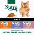 Nutro Perfect Portions Chicken, Salmon & Tuna, Chicken & Liver Variety Pack Grain-Free Soft Pate Wet ...