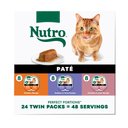 Nutro Perfect Portions Chicken, Salmon & Tuna, Chicken & Liver Variety Pack Grain-Free Soft Pate Wet Cat Food, 2.64-oz, case of 24 twin-packs