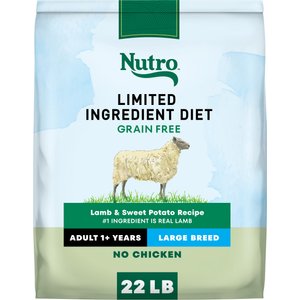 Nutro Limited Ingredient Diet Adult Large Breed Sensitive Support with Real Lamb & Sweet Potato Grain-Free Dry Dog Food, 22-lb bag