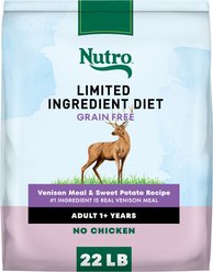 Nutro Limited Ingredient Diet Adult Sensitive Support with Real Venison Meal & Sweet Potato Grain-Free Dry Dog Food, 22-lb bag