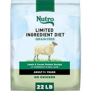 Nutro Limited Ingredient Diet Adult Sensitive Support with Real Lamb & Sweet Potato Grain-Free Dry Dog Food, 22-lb bag