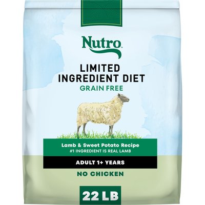 Nutro Nutro Limited Ingredient Diet Adult Sensitive Support with Real Lamb & Sweet Potato Grain-Free Dry Dog Food, 22-lb bag